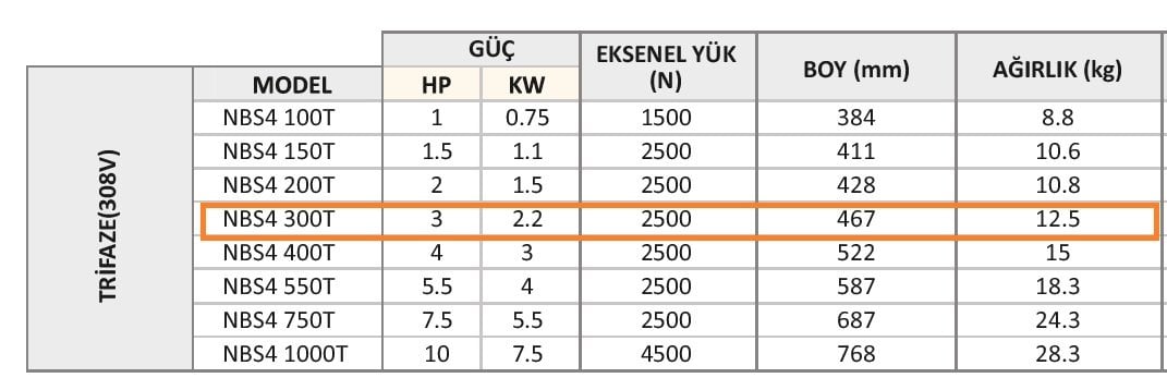 NBS4 300T / 1 HP İTALYAN COVERCO 4'' DALGIÇ MOTOR